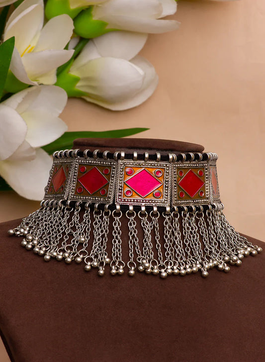 Traditional Afghan Meenakari Style Choker