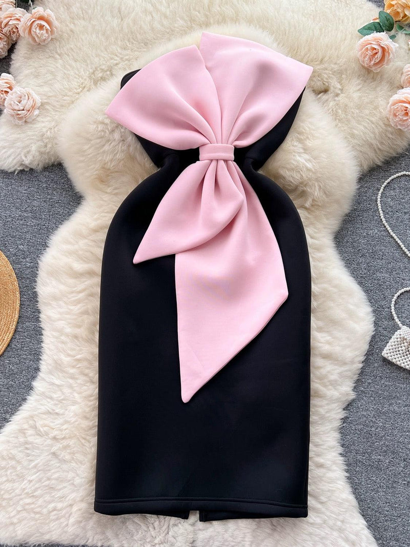 Strapless midi dress