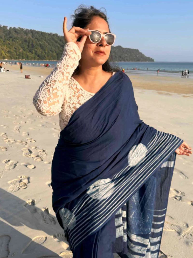 mulmul cotton saree