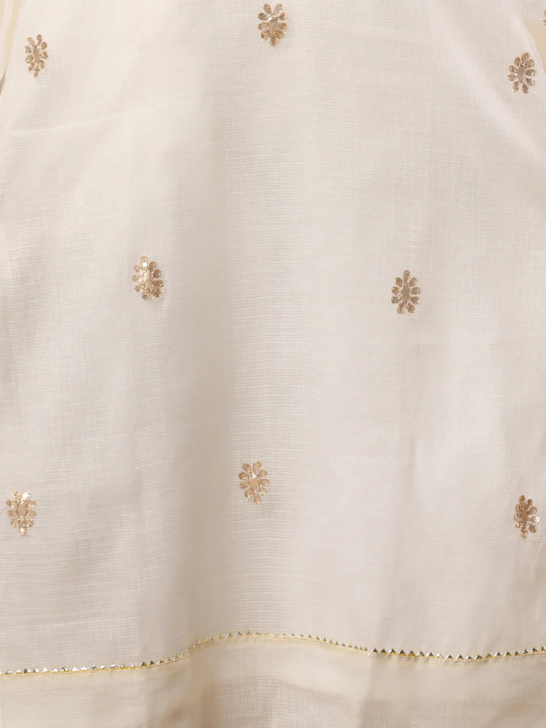 Supernet Off White Gota Patti Suit