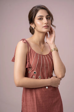 Terracotta Embellished Co-ord Set