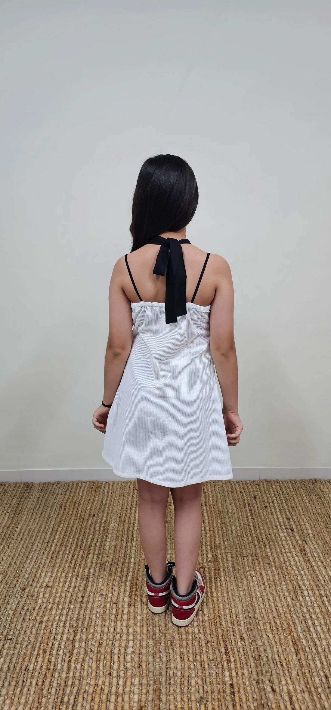 Black & White Halter Neck Dress