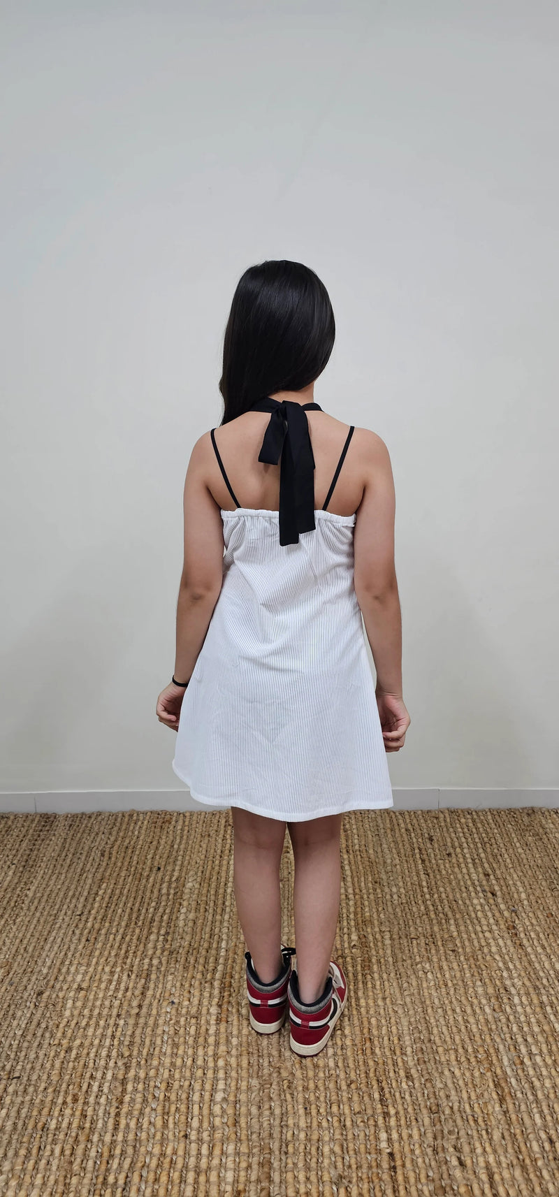 Black & White Halter Neck Dress