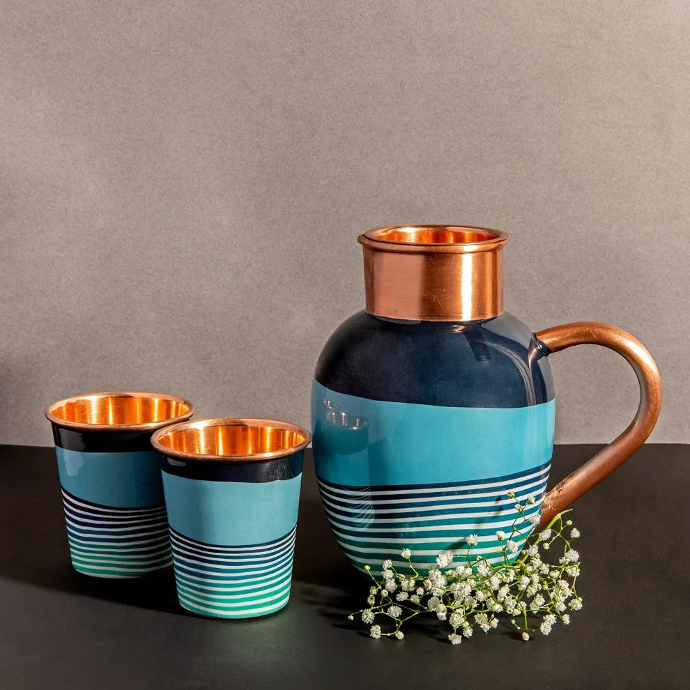 The Quintessential Fetish Pure Copper Jug with Glasses