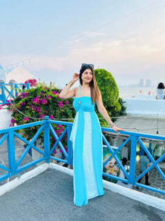 Azure Breeze Ombre Maxi Dress