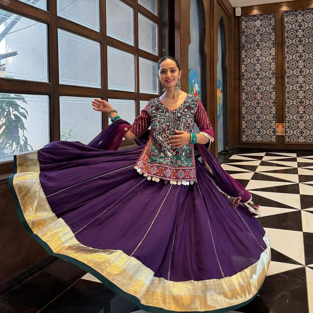 Rangrez Kutch Longline Blouse