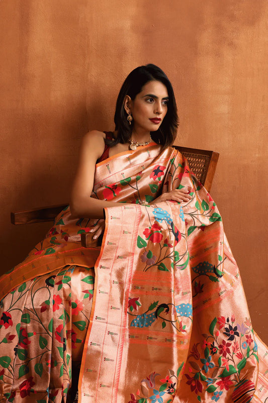 Timeless Gold Paithani Saree 856