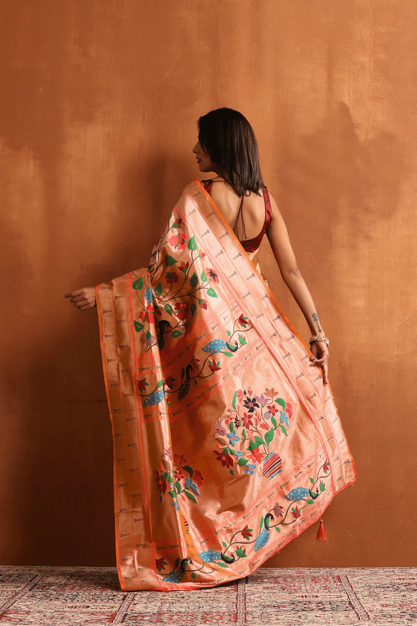 Timeless Gold Paithani Saree