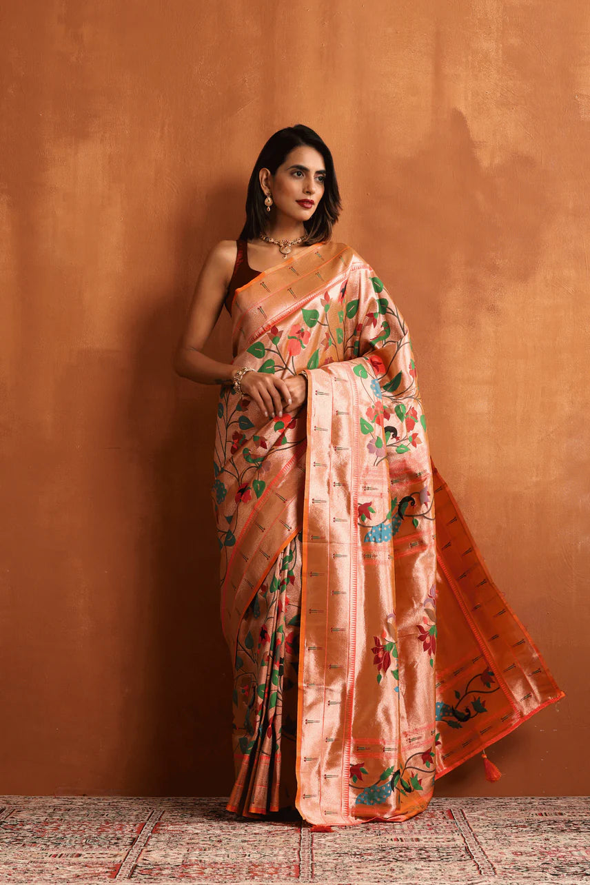 Timeless Gold Paithani Saree