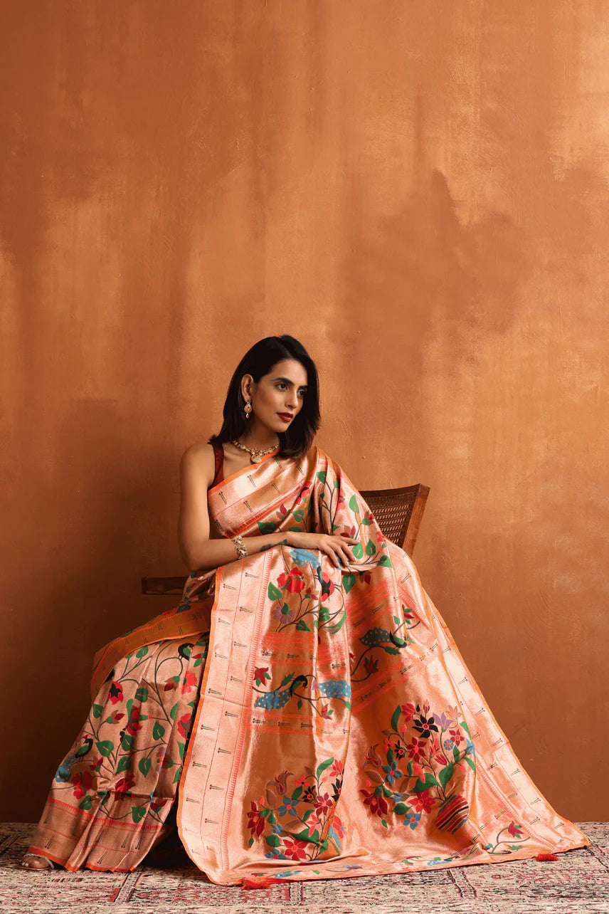 Timeless Gold Paithani Saree