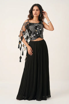 Siyah Saaz Embroidered Palazzo Set