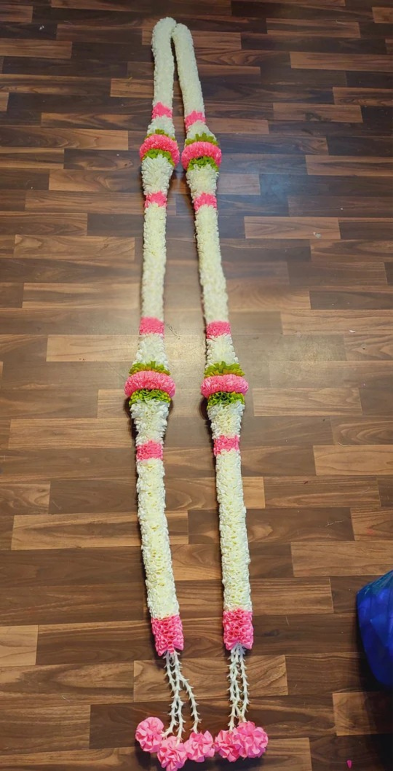 Graceful Beauty in Set of 2 Pink Garlands