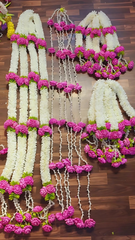 White Pink Hanging garland Décor Set