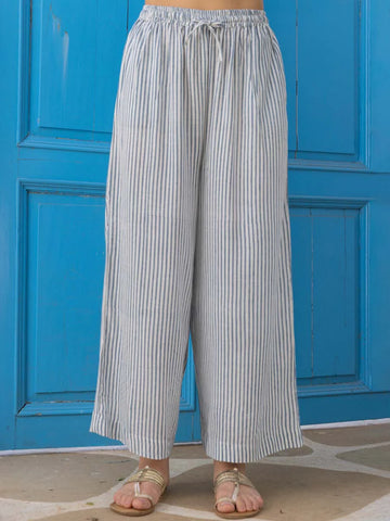 Urban Grey Stripes Palazzo Pants