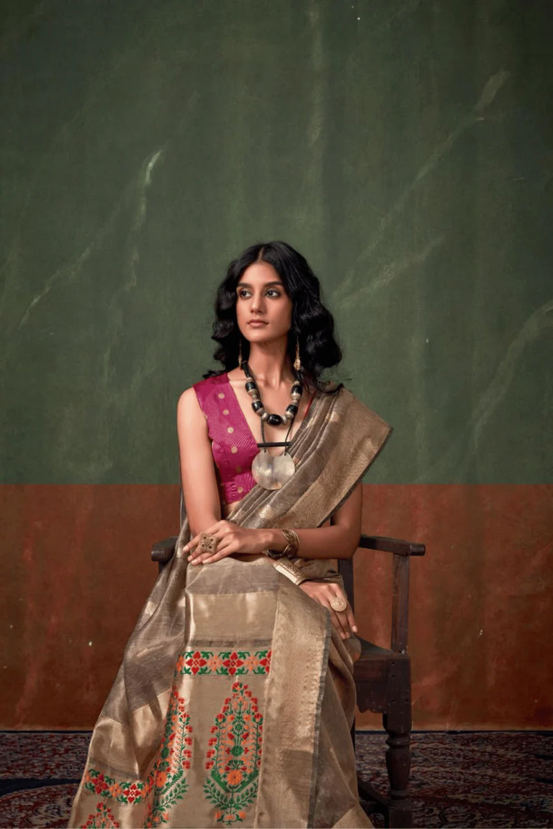 Pre-stitched pleated saree