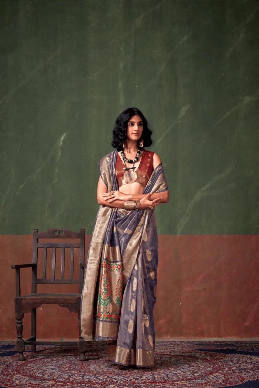 Pre-stitched pleated saree