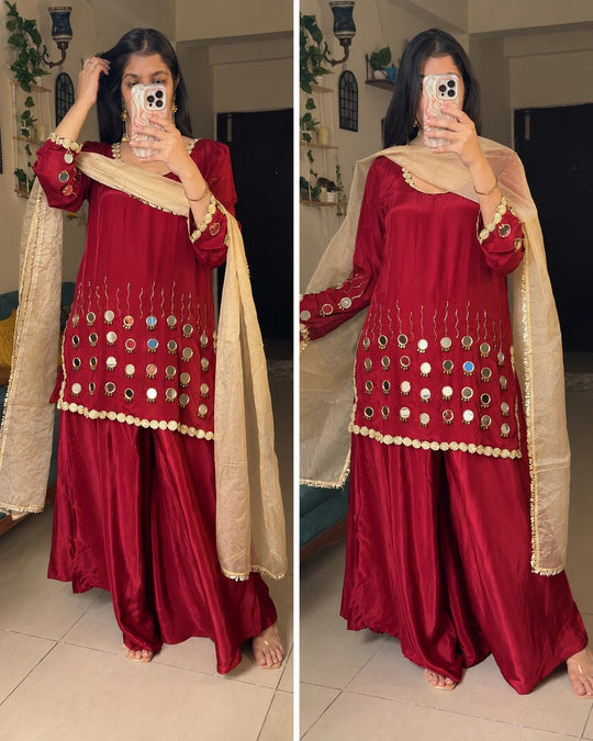 Mehrunisa Sheesh Mahal Palazzo Set