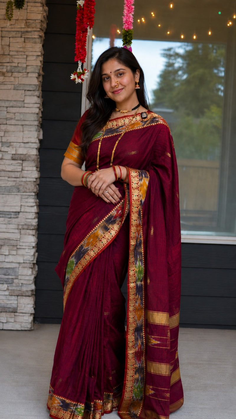 Rajsa Shahi Morpankh Cotton Saree