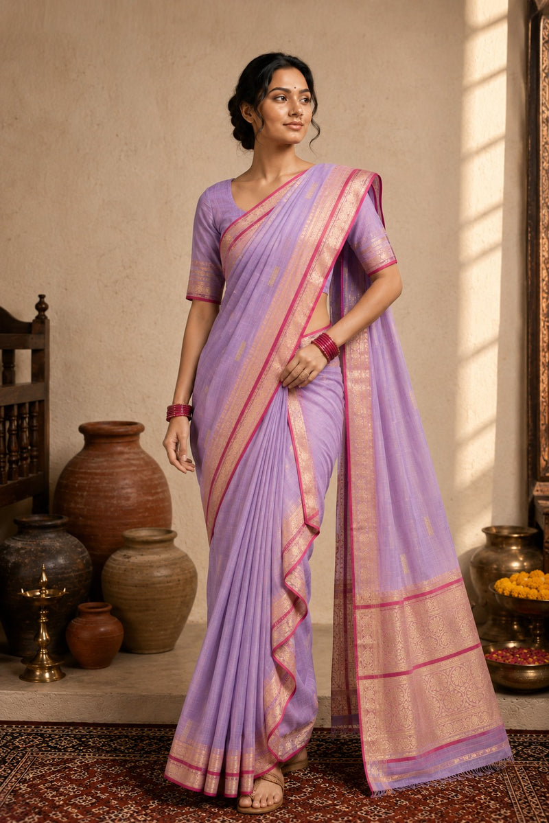 Peshwaii Traditional 9-Yard Nauvari Cotton Saree