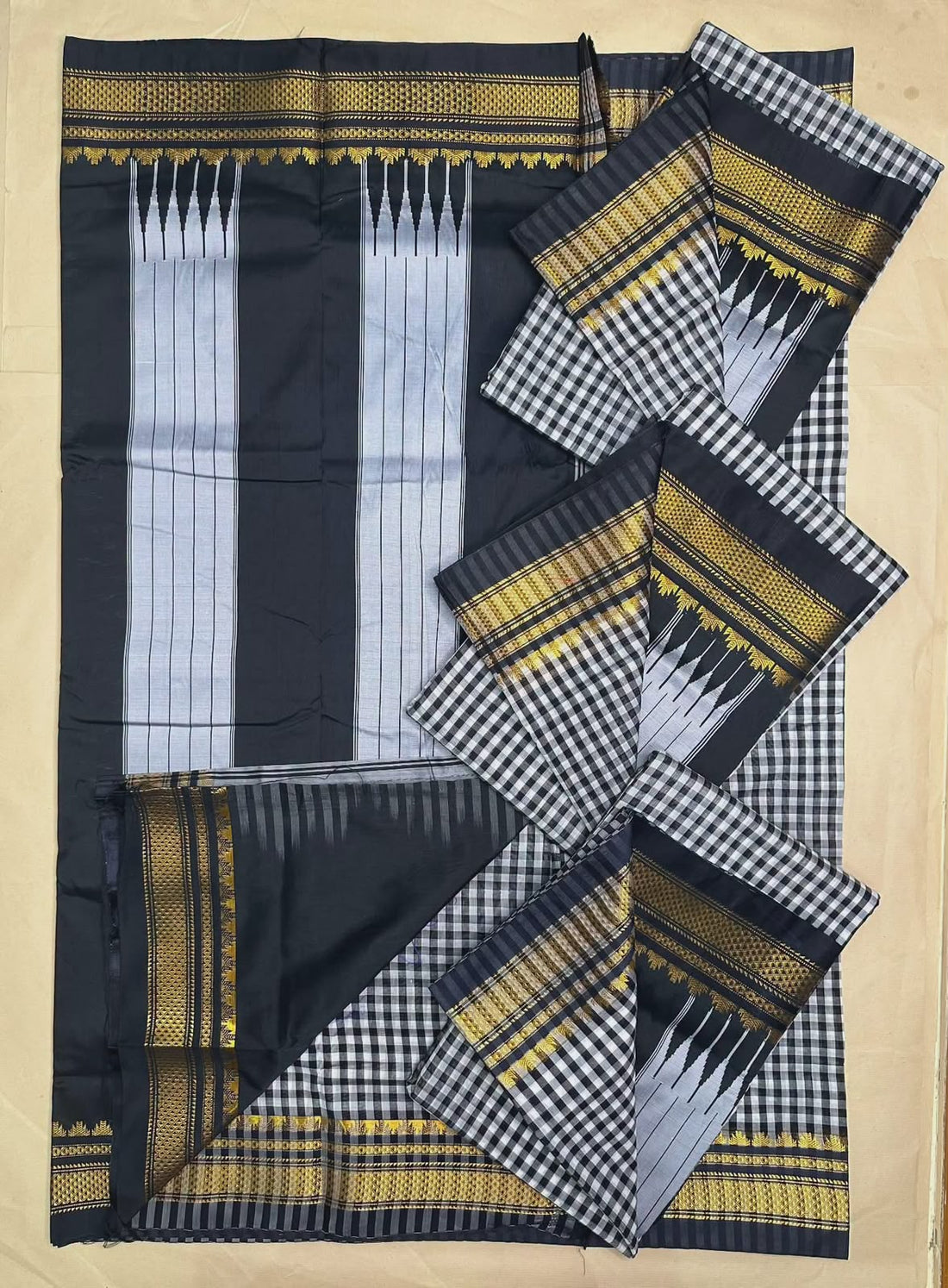 Dakshina Ikkal Zari Cotton Saree