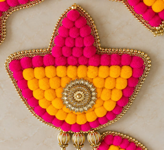 Royal Festive Diya Rangoli Mats with Set of Decorative Pooja Mats