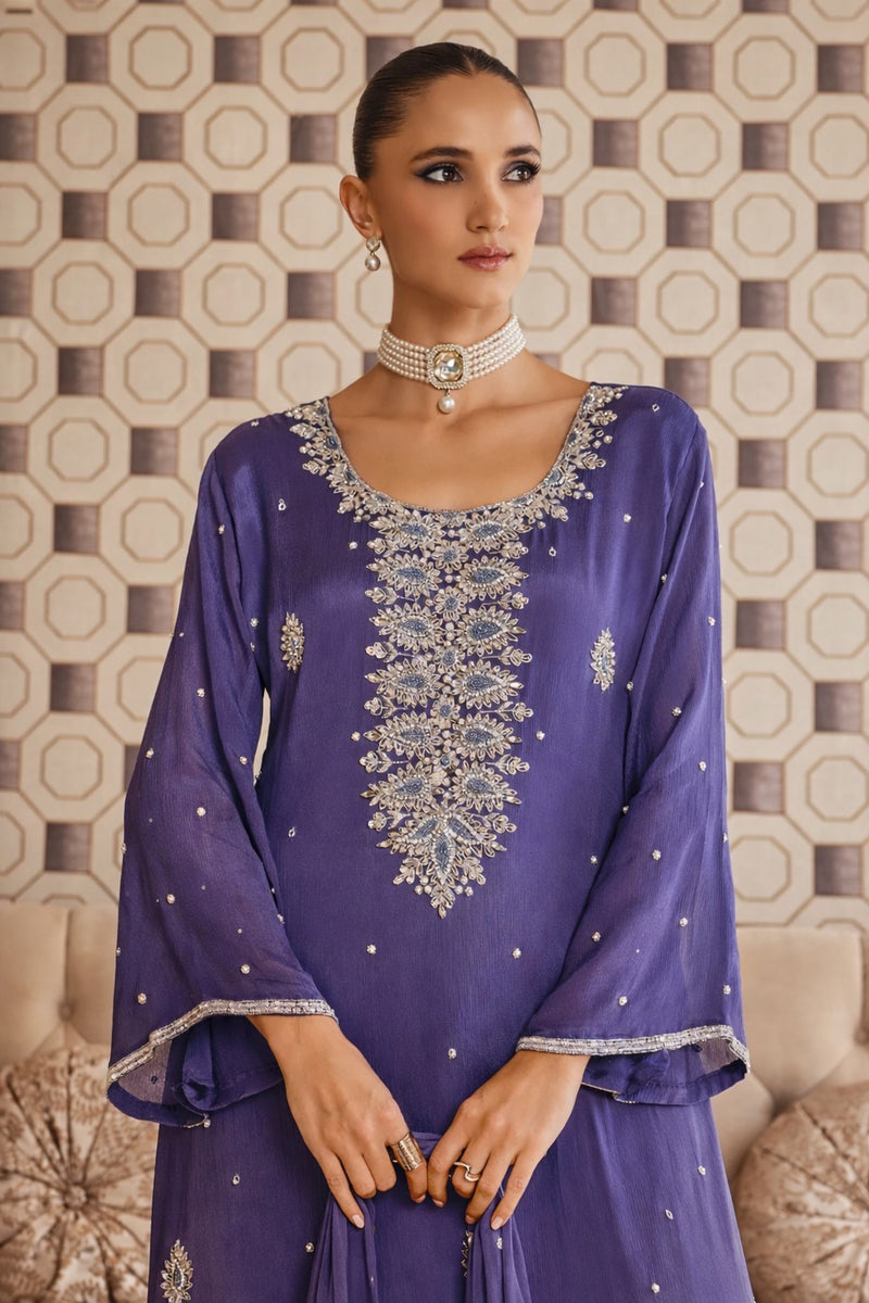 Afsana Pakistani Jalabiya Suit Set: Kaftan By Reet Lifestyle