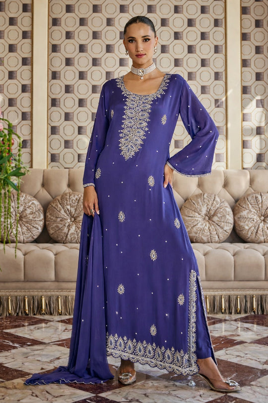 Afsana Pakistani Jalabiya Suit Set: Kaftan By Reet Lifestyle