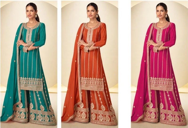 Gulkayra Rinaaya Chinon Embroidery Salwar Kameez Collection