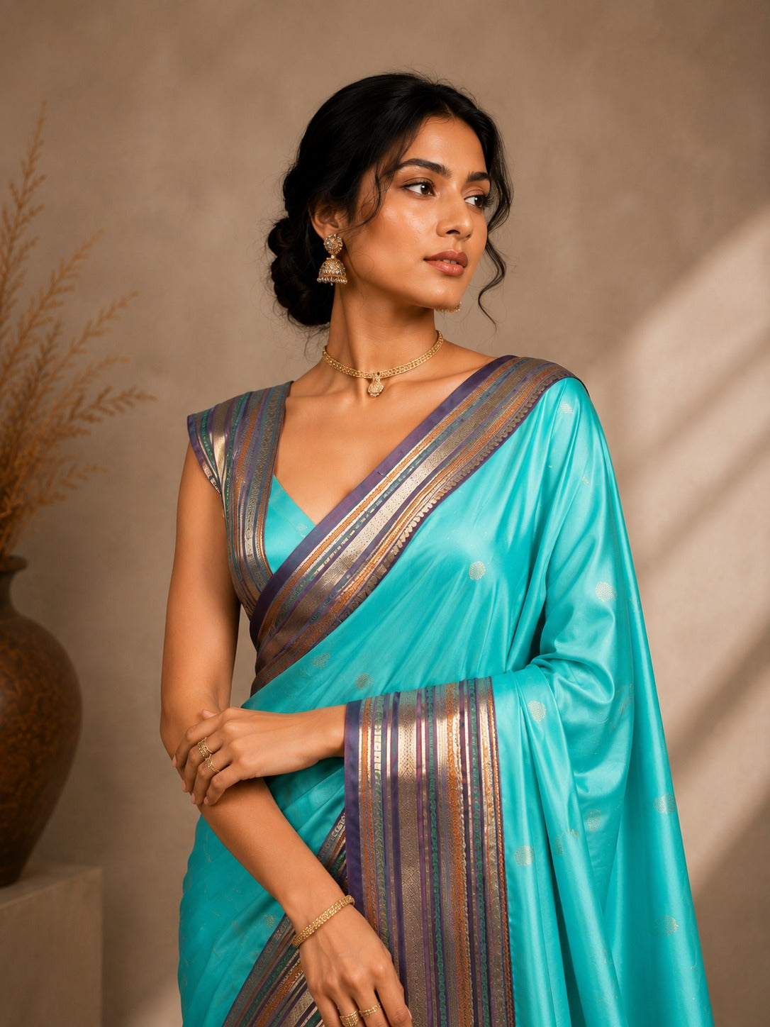 Kesar Royale Silk Semi Banarasi Saree