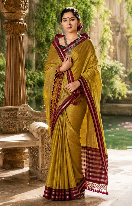 Women's Traditional Khun Saree or Customize into Nauvari Saree Handloom Ethnic Wear