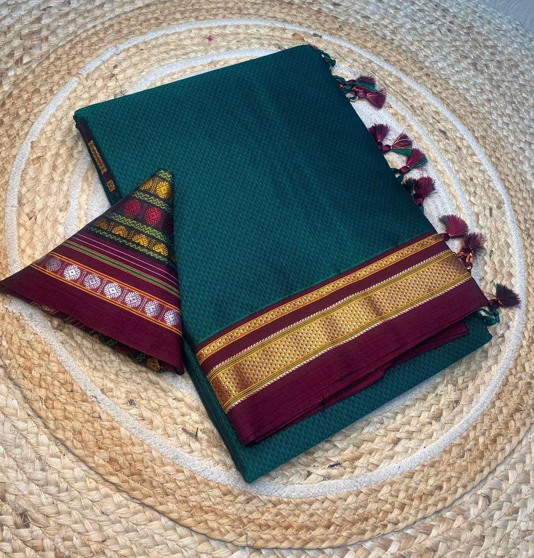 Women's Traditional Khun Saree or Customize into Nauvari Saree Handloom Ethnic Wear