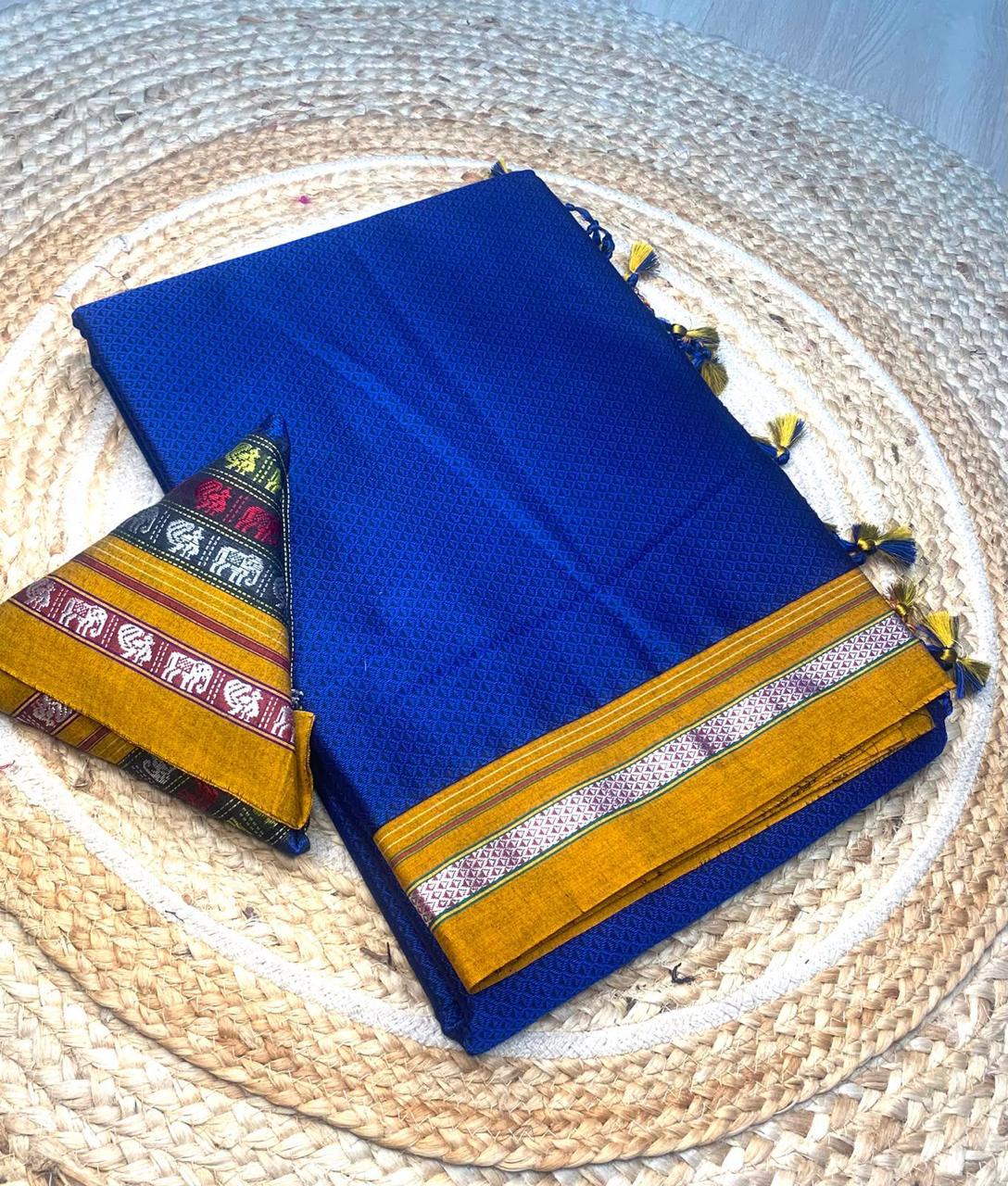 Women's Traditional Khun Saree or Customize into Nauvari Saree Handloom Ethnic Wear