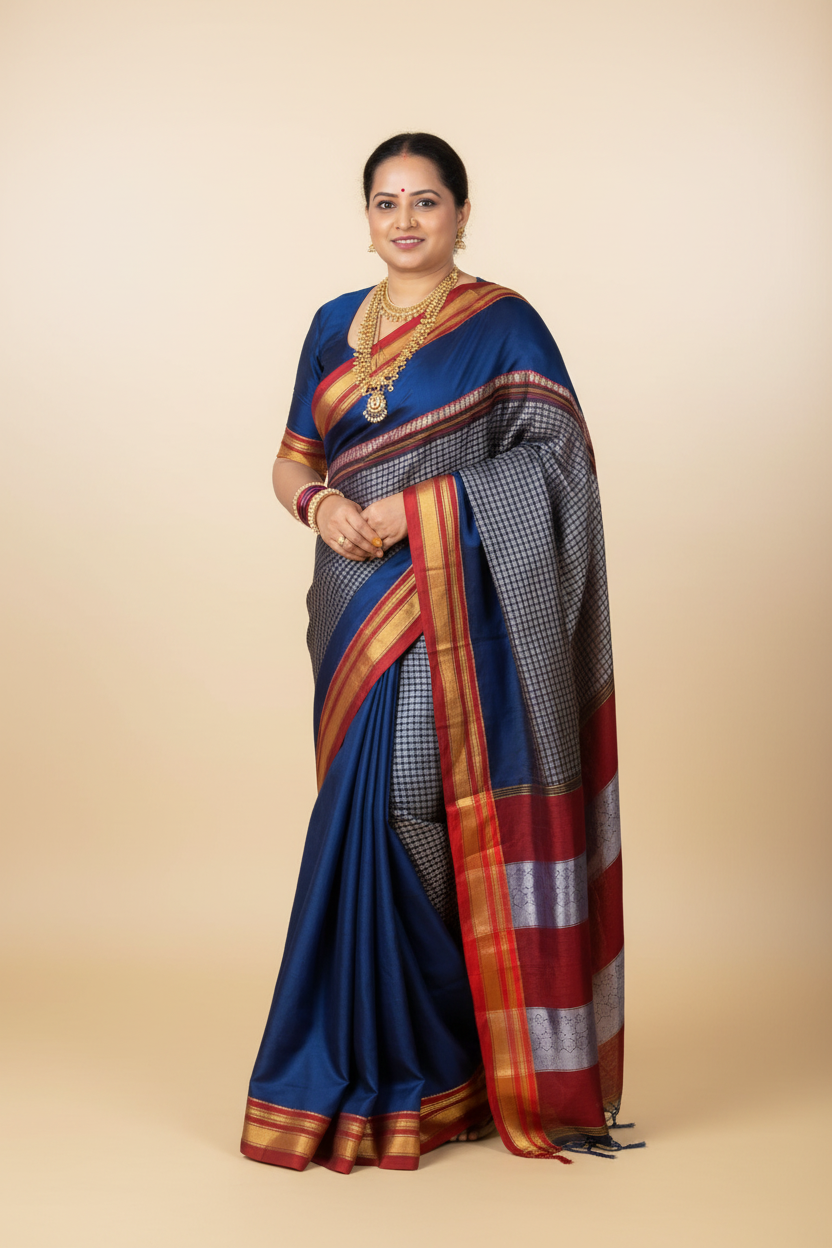 Women's Traditional Karnataka Pure Irkal Khan Handloom Saree