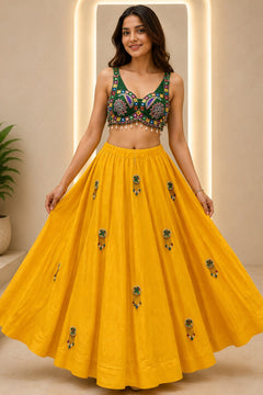 Mrunalini Rajwadi Mirror Lehenga Set