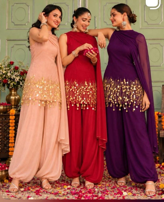 Jhilmil Relaxed wide-leg pants Kurti Set