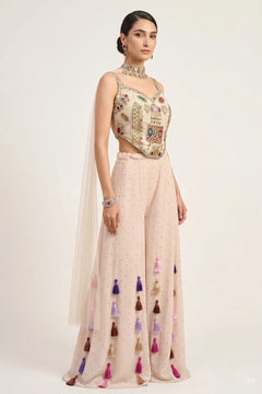 Gulbahar Noor Embroidered Palazzo Set