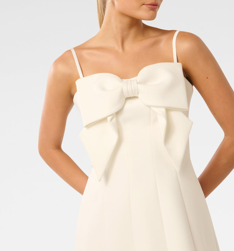 white mini dress