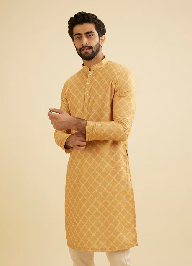 Haldi Rekha Printed Kurta