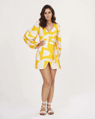 Yellow Holiday Short Dress
