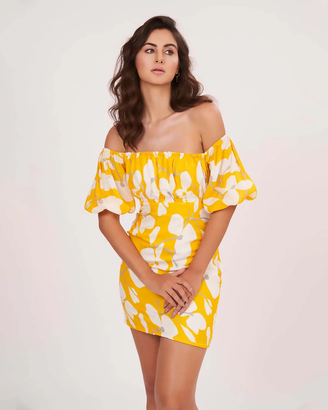 yellow floral dress