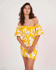 yellow floral dress
