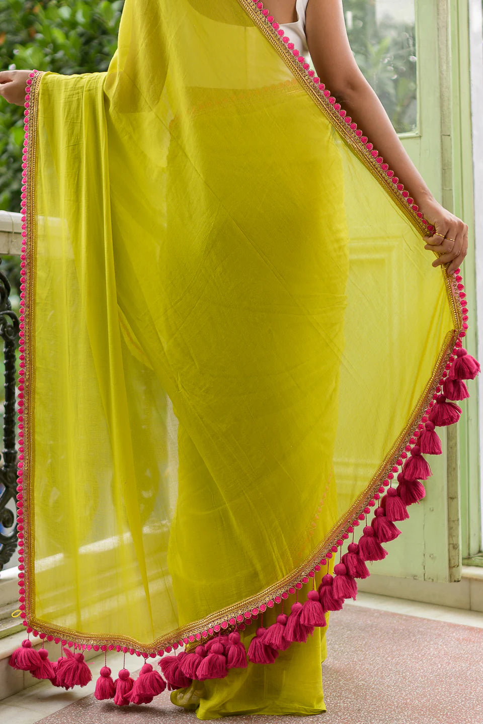 Party wear mulmul saree