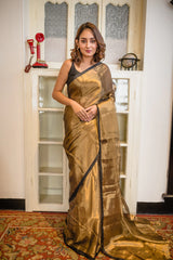 Lightweight tissue saree for party wear