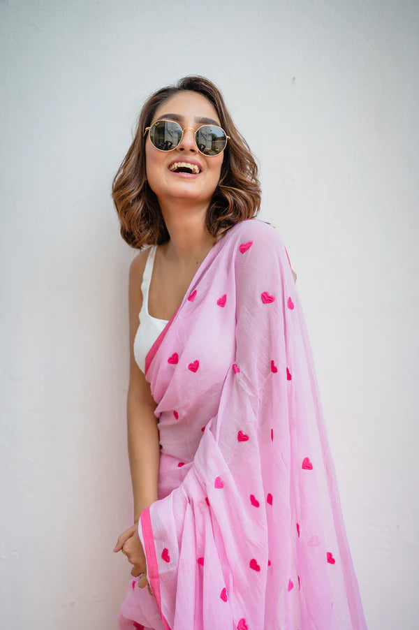 Breathable party wear saree
