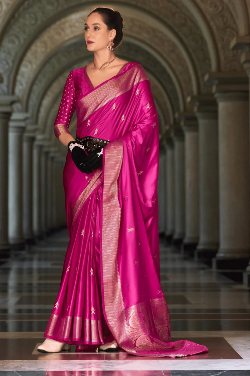 Pink wedding saree