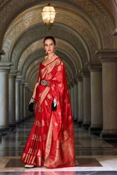 Red wedding saree