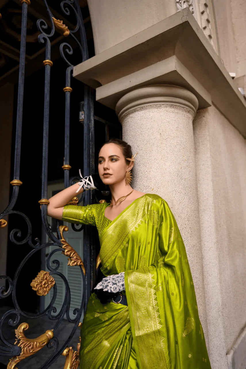 Green wedding saree