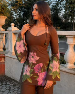 Mocha Bloom Floral Co-Ord Set