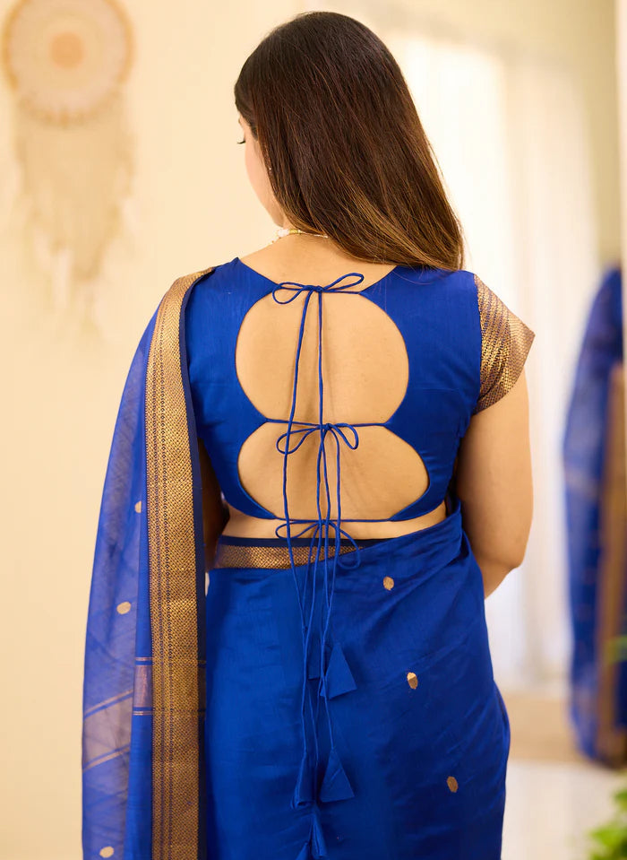 Maheshwari Silk Handloom Cotton Saree