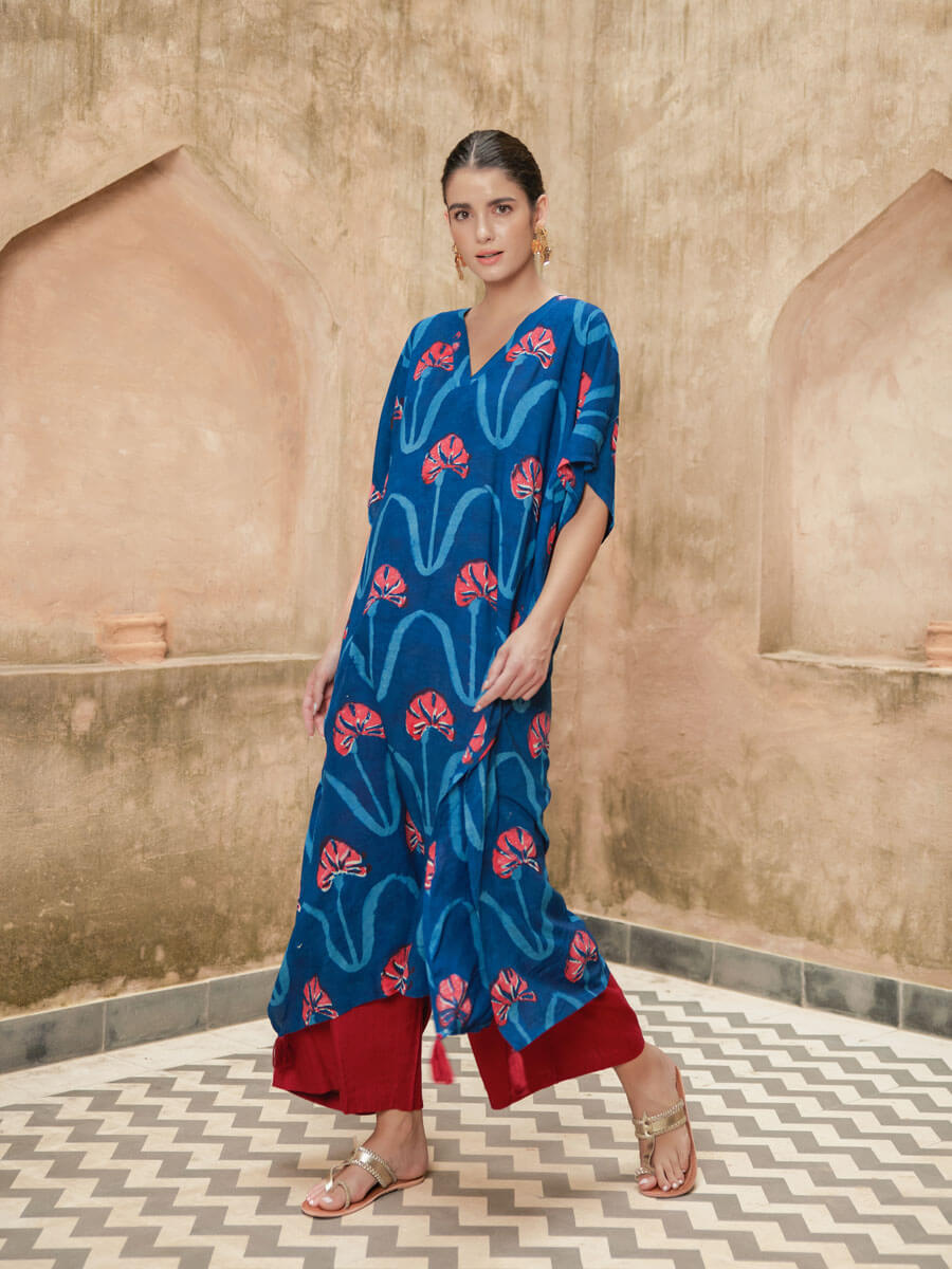 Kaftan top and palazzo pants